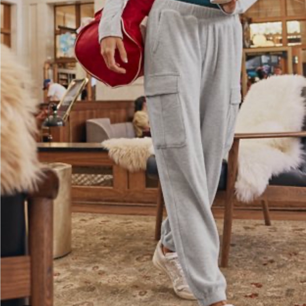 Aerie traveler waffle cargo joggers